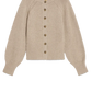 Casmere Cardigan Sculpted in Taupe