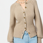 Casmere Cardigan Sculpted in Taupe