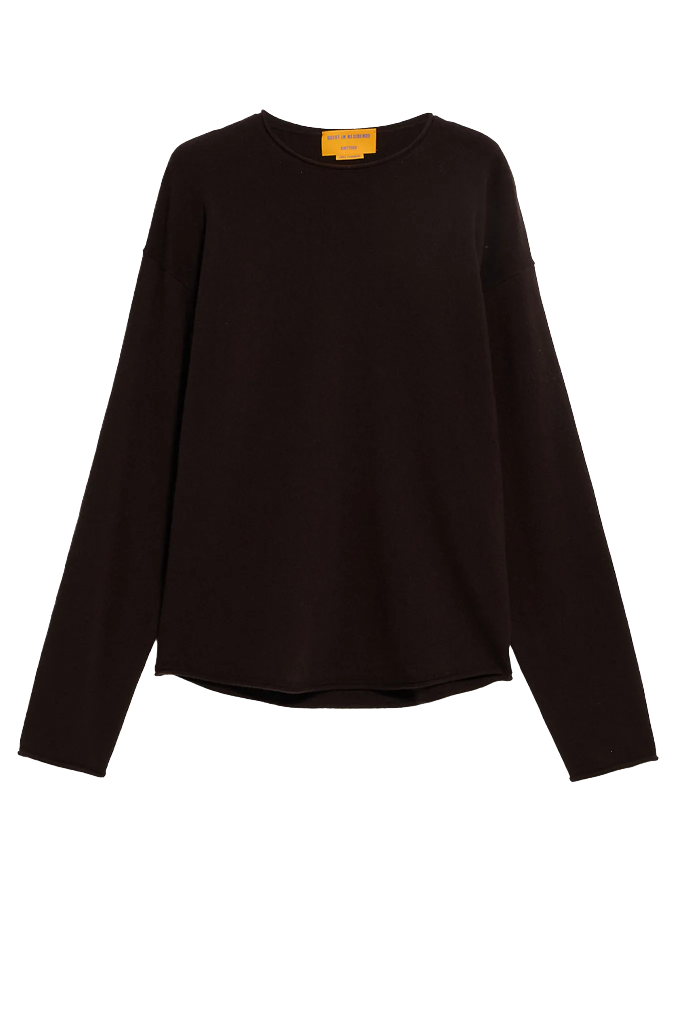Cashmere Sweater Oversized Crew in Chocolate