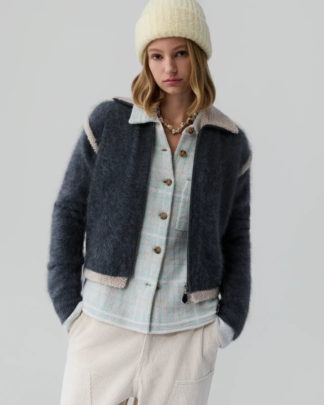 Jacke Grizzly Frankie  in Charcoal/Oatmeal