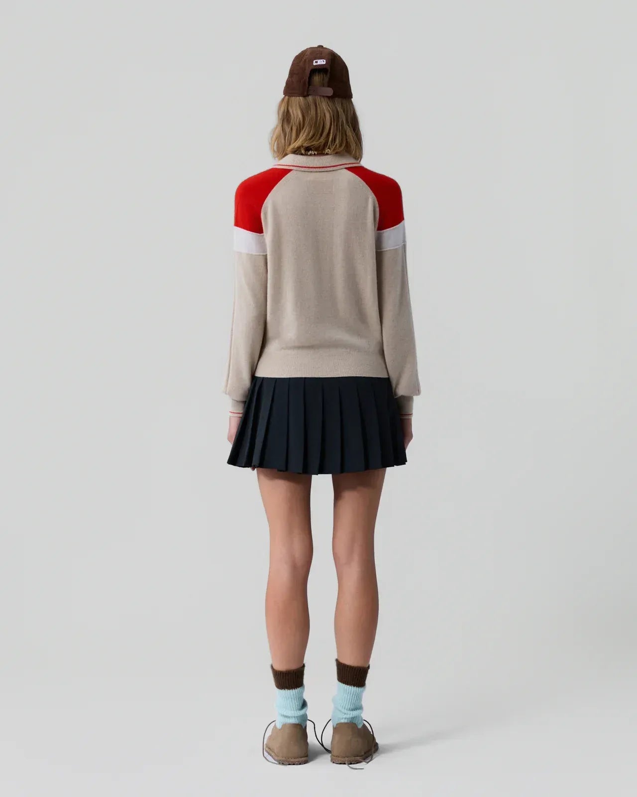 Pullover Alpine Collegiate Polo in Sandstone Combo