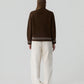 Pullover Tipped Cozy Turtleneck in Chestnut/ Sandstone