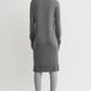 Strickkleid Turtleneck in MId Grey Melange