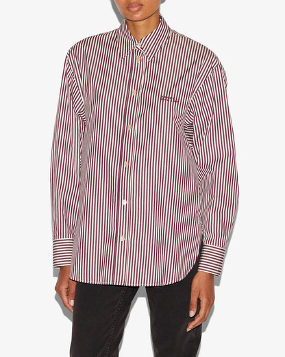 Hemd Fabrizia in Ecru/Burgundy