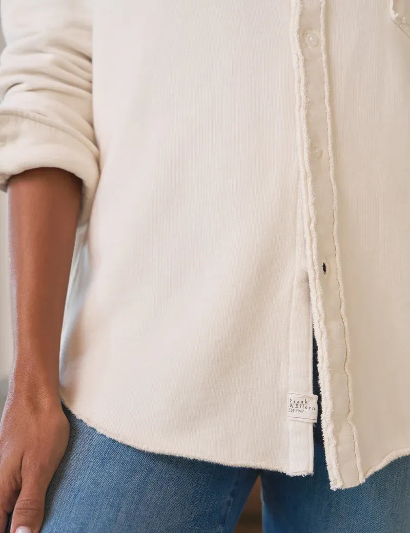 Shirt Eileen Relaxed Button Up in Vintage White