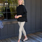 Sweat Shirt Effie Capelet in Black