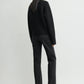Cardigan Hammered Button in Black