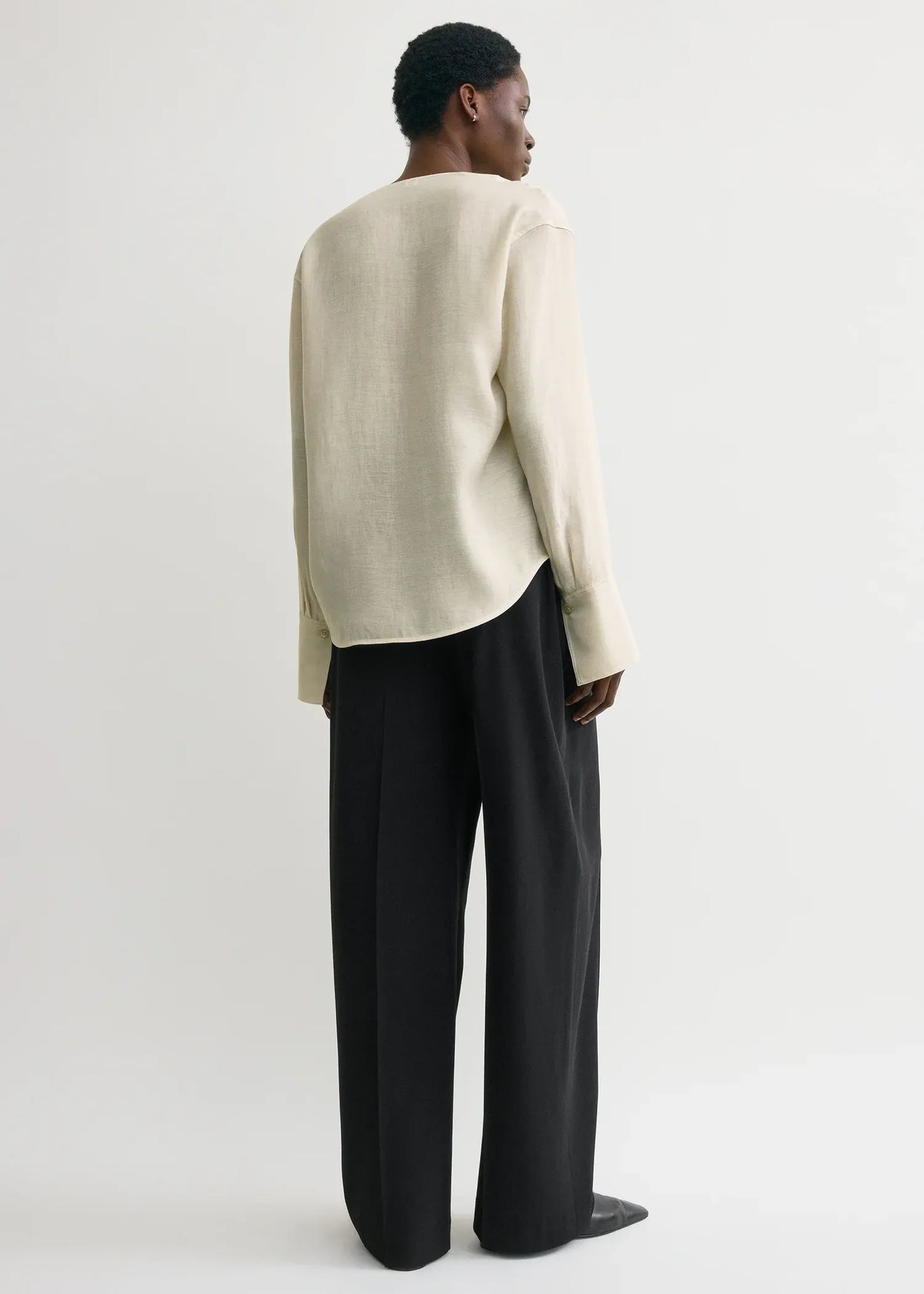 Bluse Cowl in Ecru