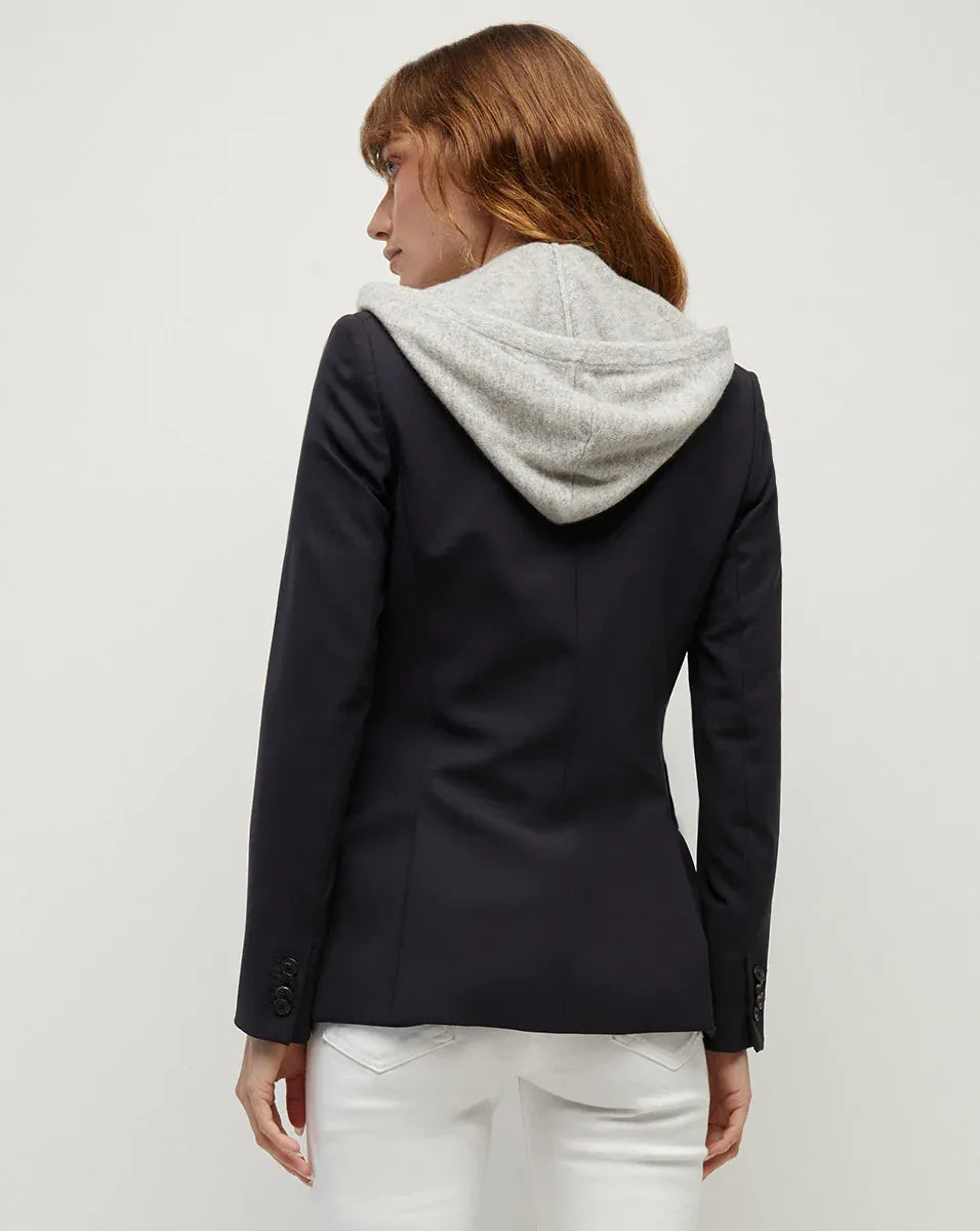 Blazereinsatz Cashmere Hoodie Dickey in Grey