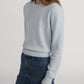 Pullover The Chain Pointelle LS in Sky Blue