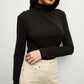 Longsleeve Mylie Mock Neck in Black