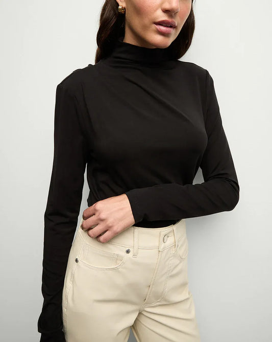 Longsleeve Mylie Mock Neck in Black