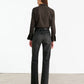 Shirt Cotton Voile NL in Chocolate Brown