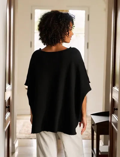 Sweater Capelet Olive in Black