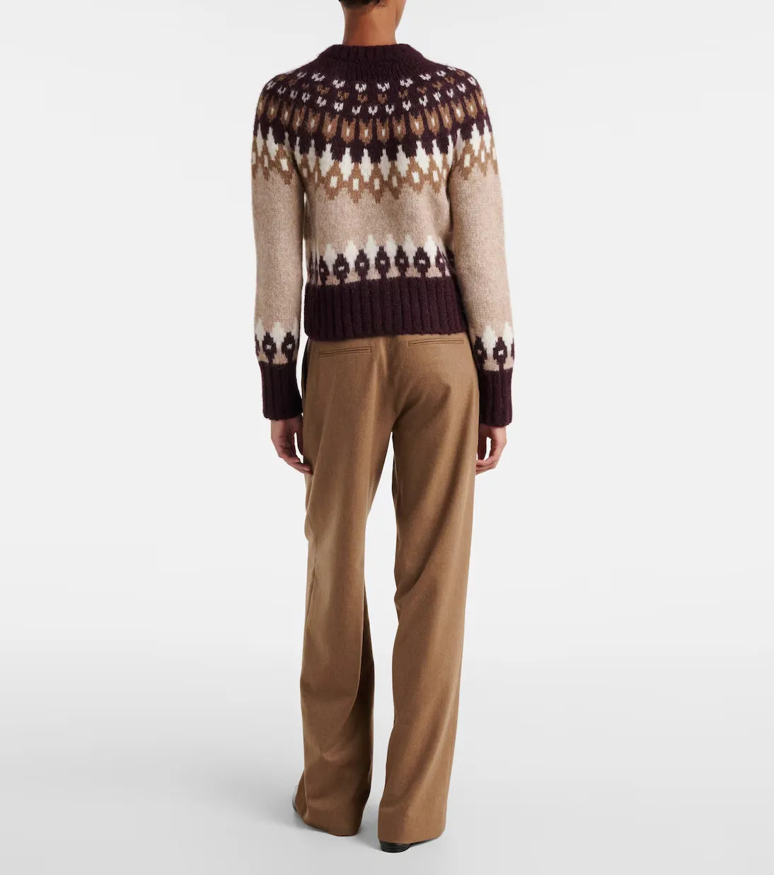 Cardigan Christina Fairisle in Raisin Multi