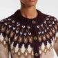Cardigan Christina Fairisle in Raisin Multi