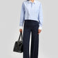 Bluse St.Germain cropped in Blue/White