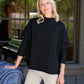 Sweat Shirt Effie Capelet in Black