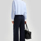 Bluse St.Germain cropped in Blue/White