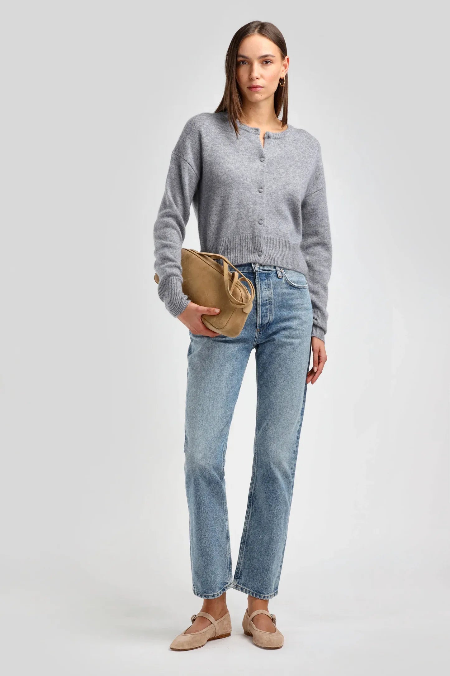 Cardigan Noemie in Silver Grey