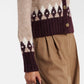 Cardigan Christina Fairisle in Raisin Multi