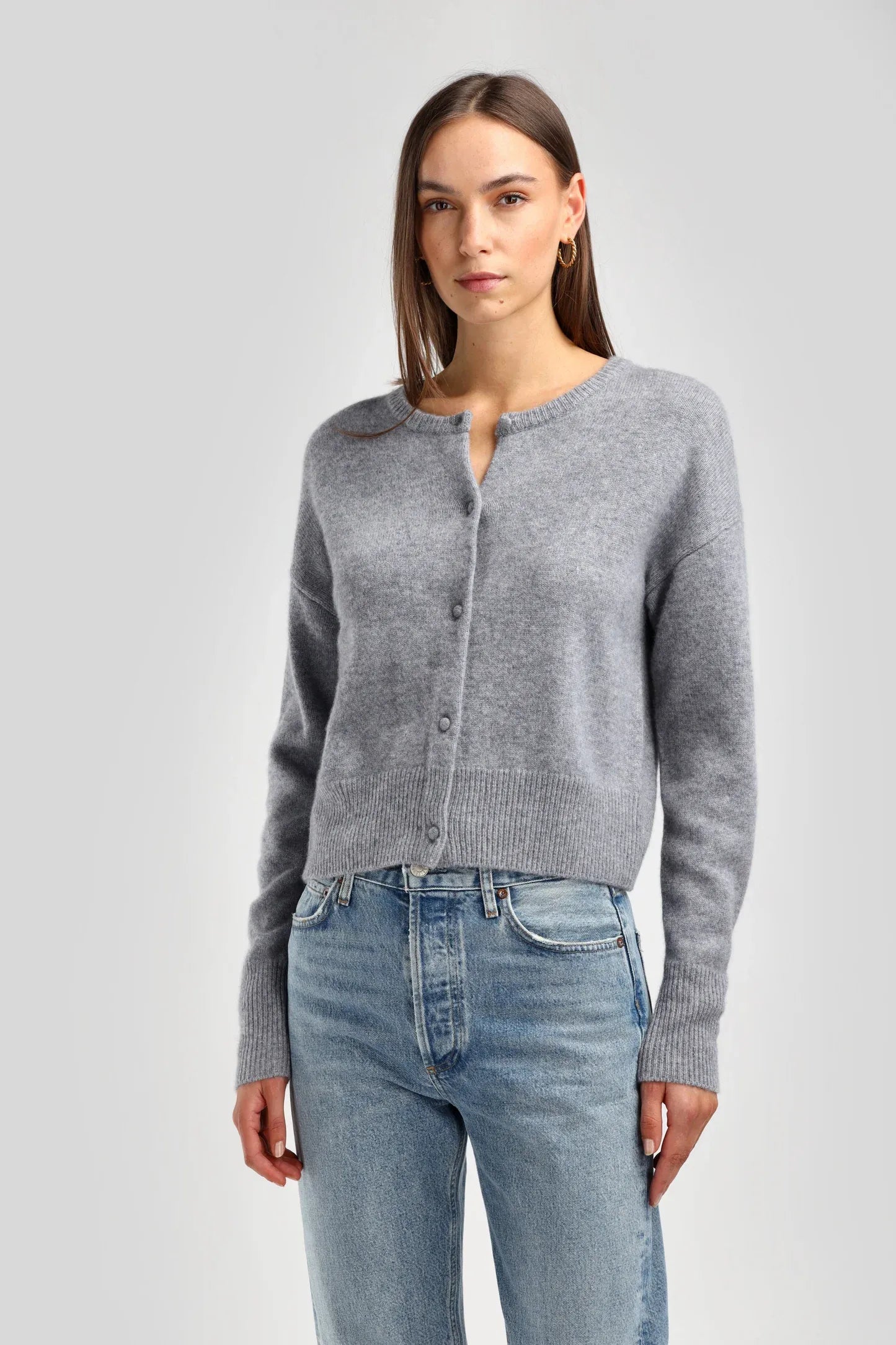 Cardigan Noemie in Silver Grey