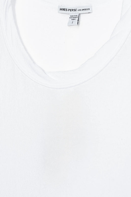 T-Shirt Crepe Jsy Oversized Crew in White