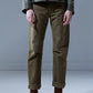 Jeans BF in Olive Garmend Dyed Moleskin Green