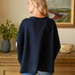 Sweater Capelet Olive in Navy