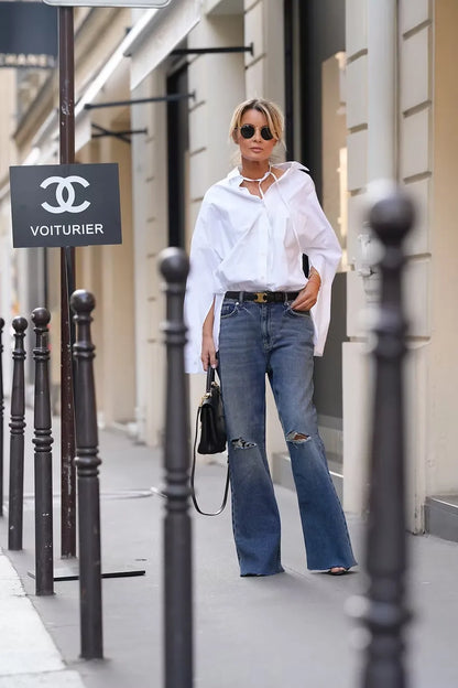 Bluse Jaqueline In White