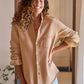 Shirt Eileen Relaxed Button Up in Camel