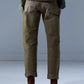 Jeans BF in Olive Garmend Dyed Moleskin Green