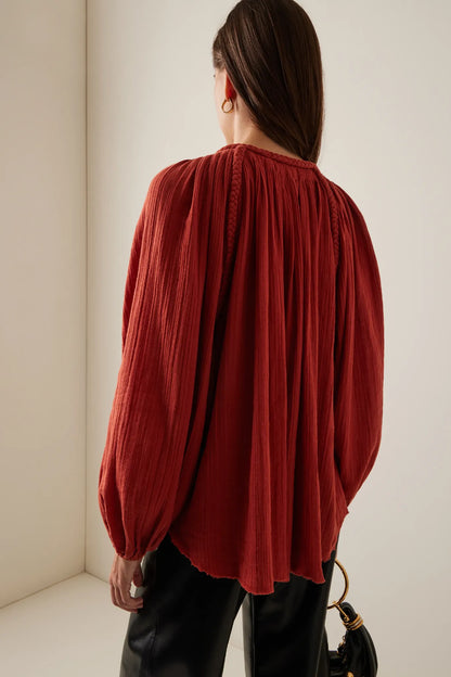Bluse Jenna in Burnt Orange