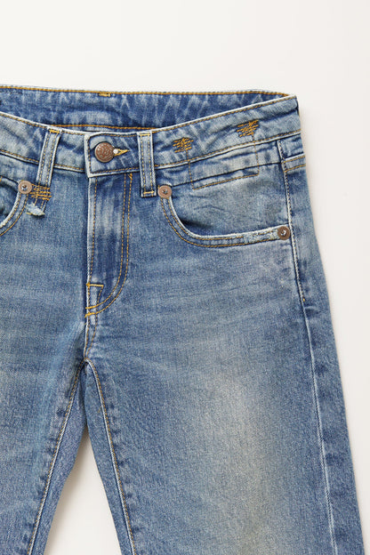 Jeans Boy Straight W Rips In Jasper