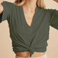 V neck Jessica  in Army Green