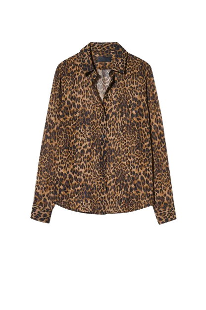 Bluse Gaia Slim in Vintage Leopard Print