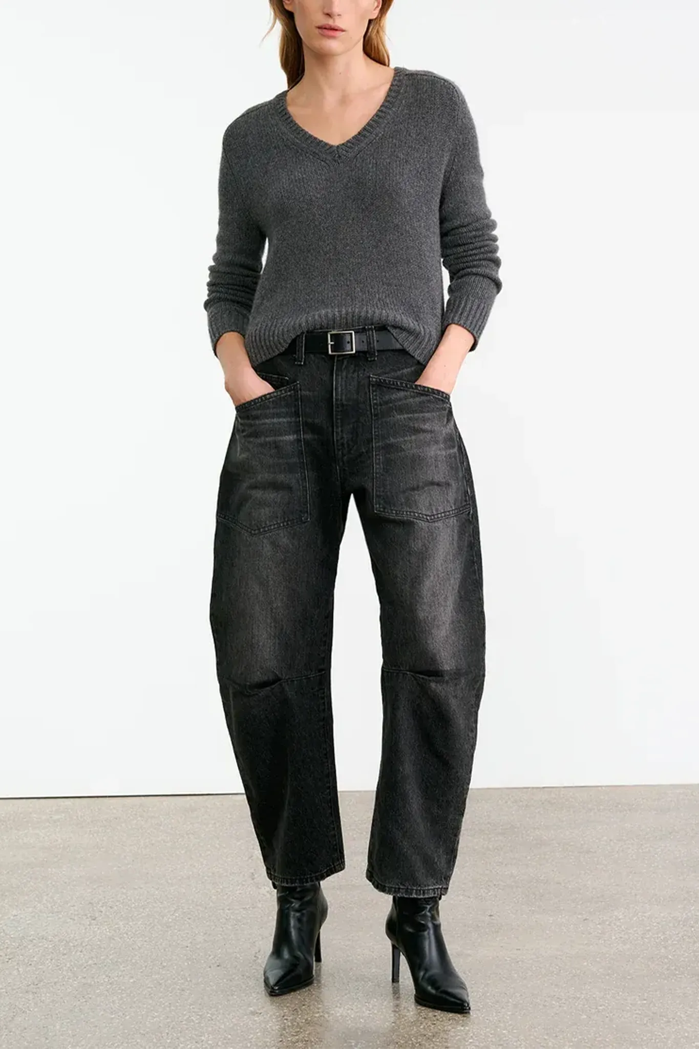 Jeans Shon in Stone Black Wash