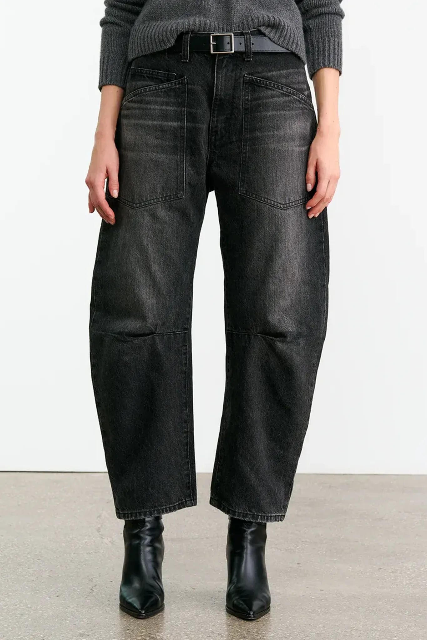 Jeans Shon in Stone Black Wash