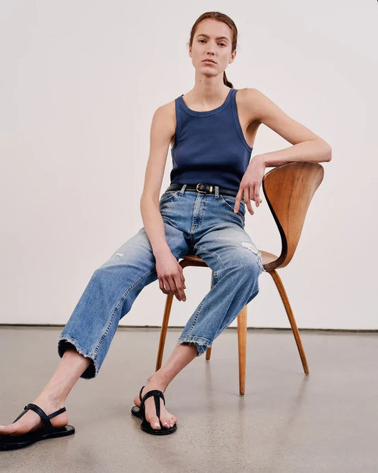 Rib Tank Top Jennifer in Midnight