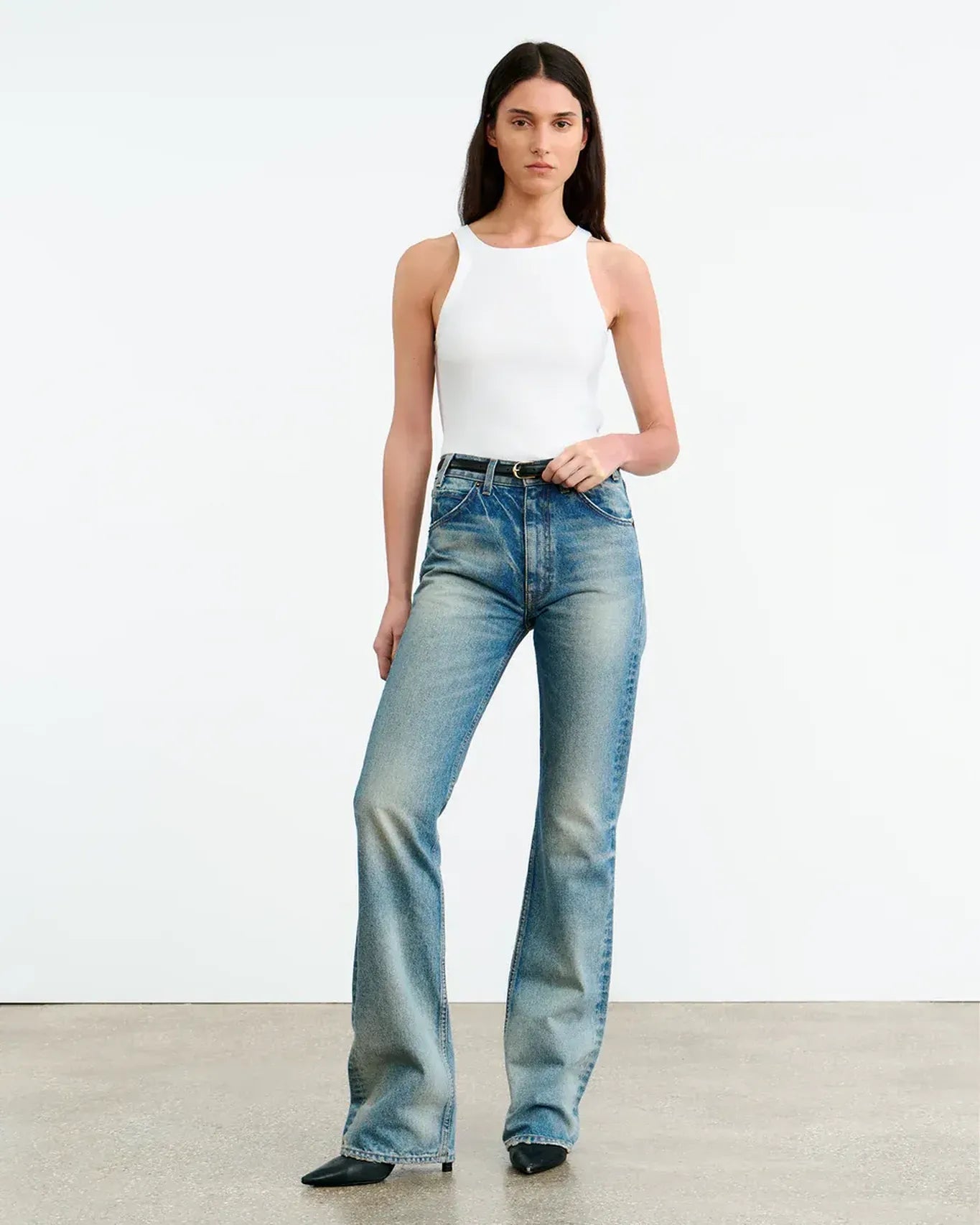 Rib Tank Top Jennifer in White