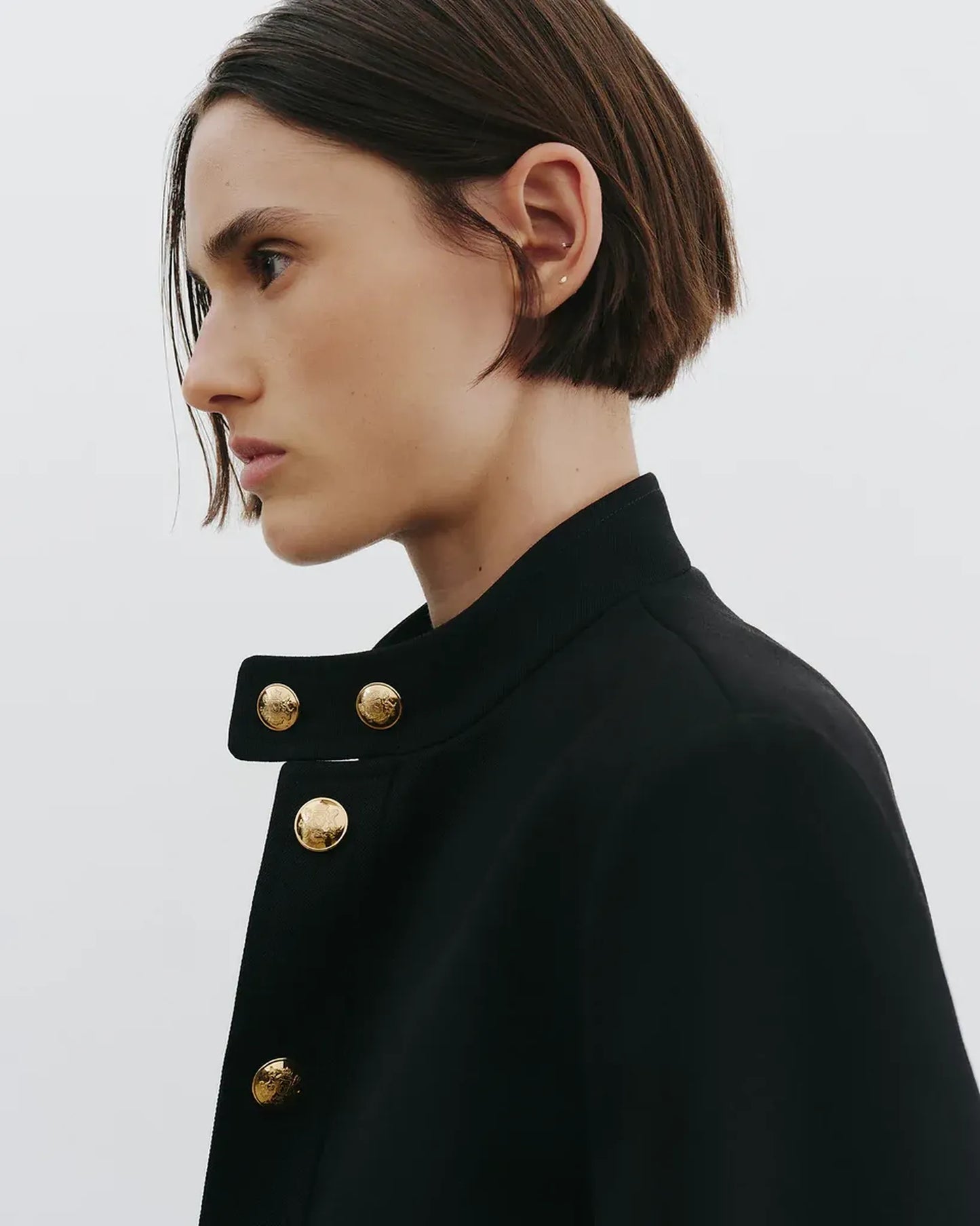 Jacke Hadley Cropped in Black