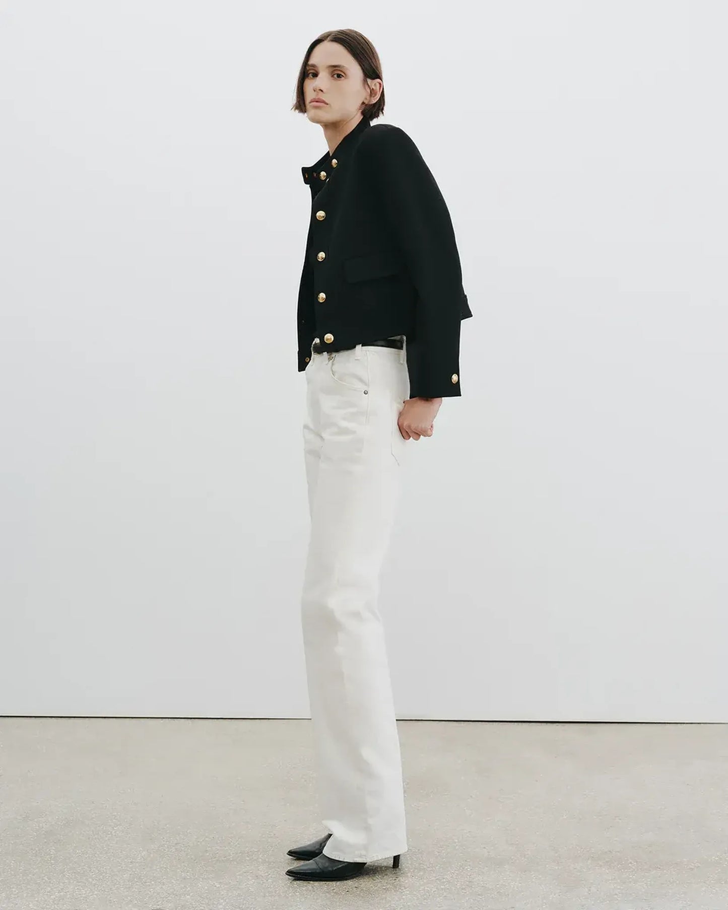 Jacke Hadley Cropped in Black