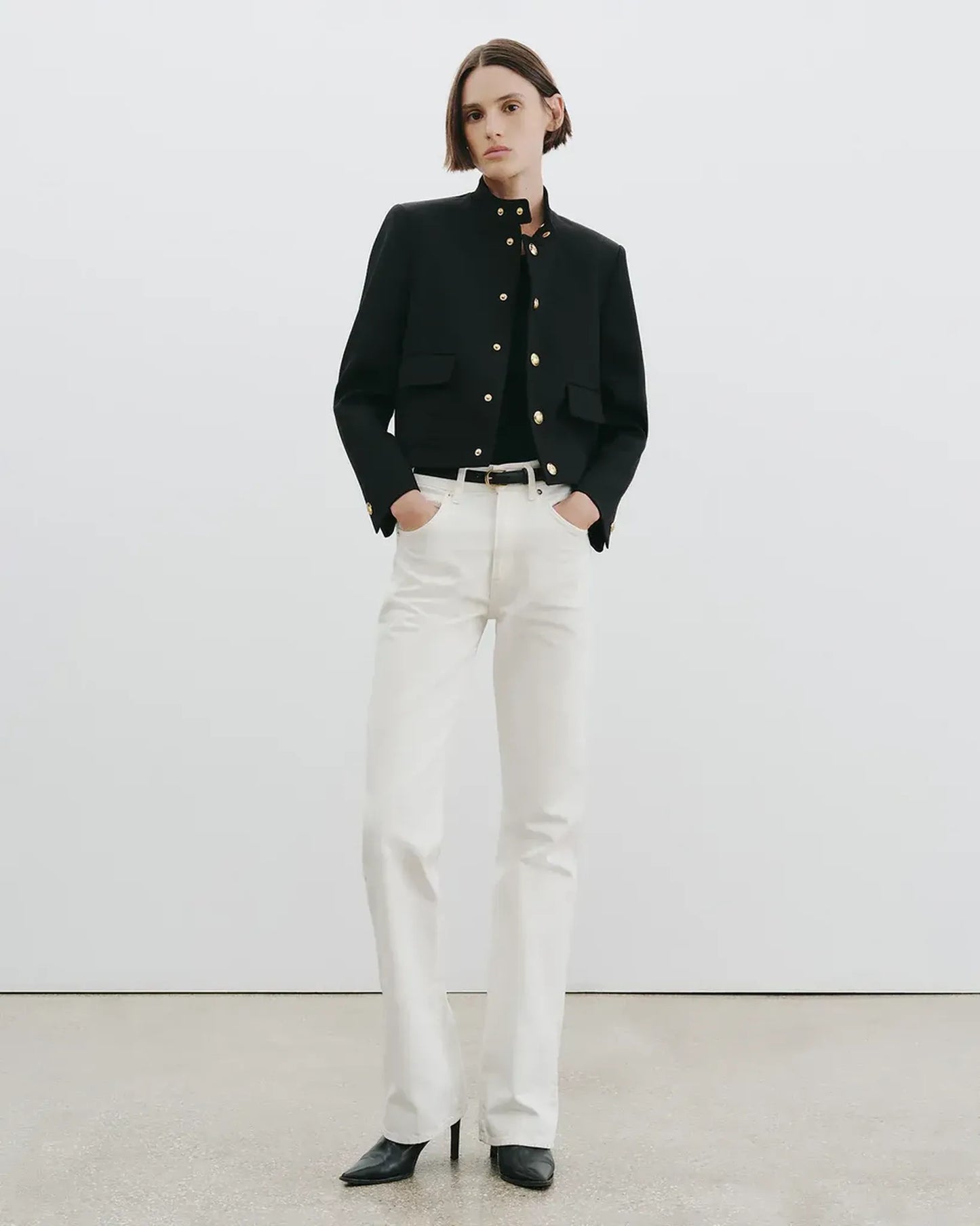 Jacke Hadley Cropped in Black