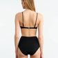 High Waisted Bikini Bottom in Black