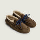 Boat Loafer Brushed Fur Suede in Dark Brown