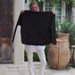 Sweat Shirt Effie Capelet in Black