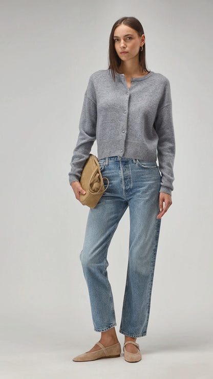 Cardigan Noemie in Silver Grey