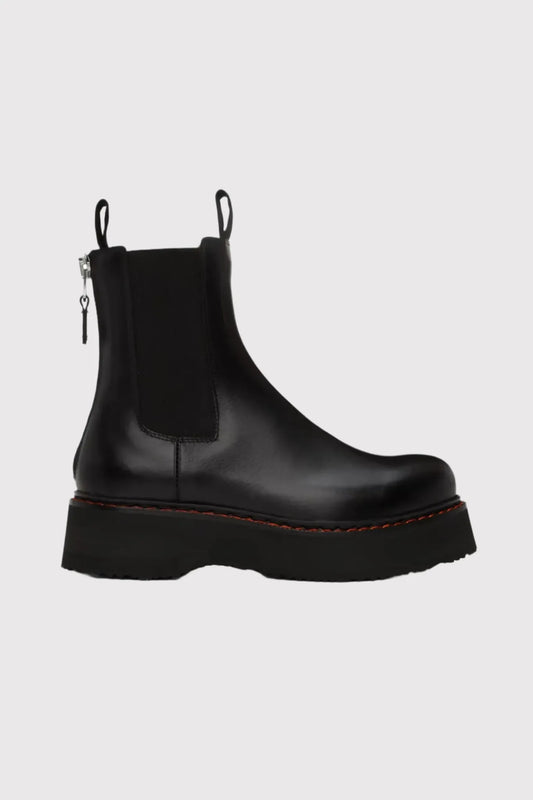 Chelsea Boot Single Stack in Black
