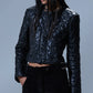 Lederjacke Hook Front in Black