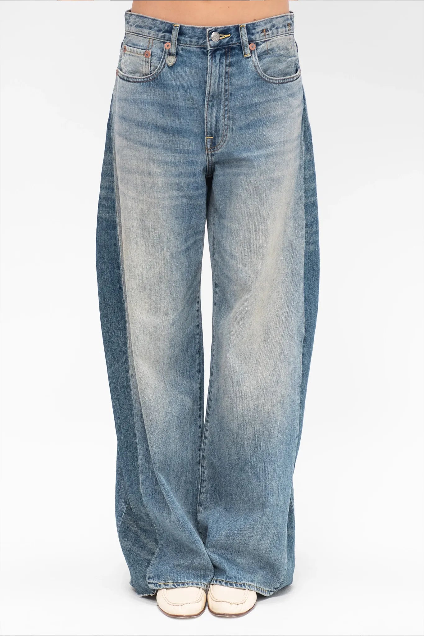 Jeans Loose Insert D'Arcy in Vintage Indigo Colorblock